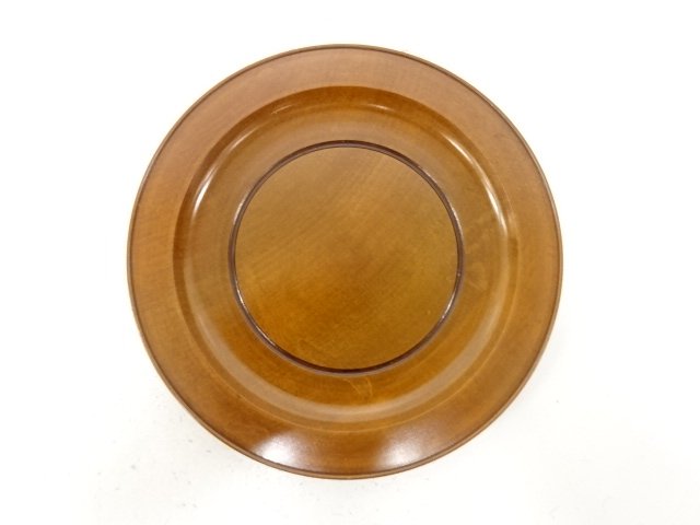 JAPANESE COLLECTIBLE / WOODEN ROUND TRAY